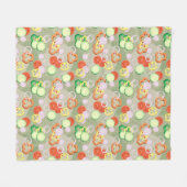 Couverture Polaire Texture avec des tranches de légumes (Devant (Horizontal))