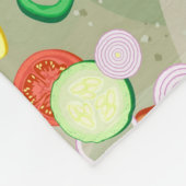 Couverture Polaire Texture avec des tranches de légumes (Coin)