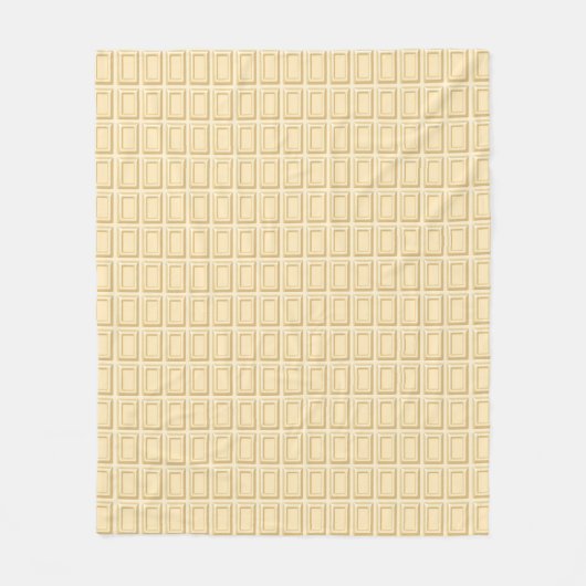 Couverture Polaire Texture blanche de barre de chocolat (Devant)