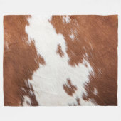 Couverture Polaire texture Brown et blanche de la vache (Devant (Horizontal))