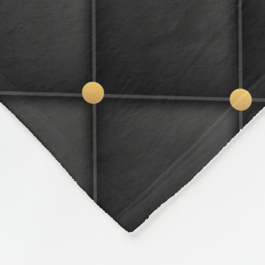 Couverture Polaire texture carré noire mate Abstraite (Coin)