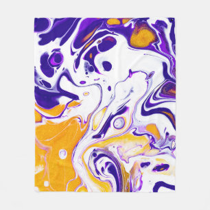 Couverture Polaire Texture d'art fluide : peintures tourbillonnantes.