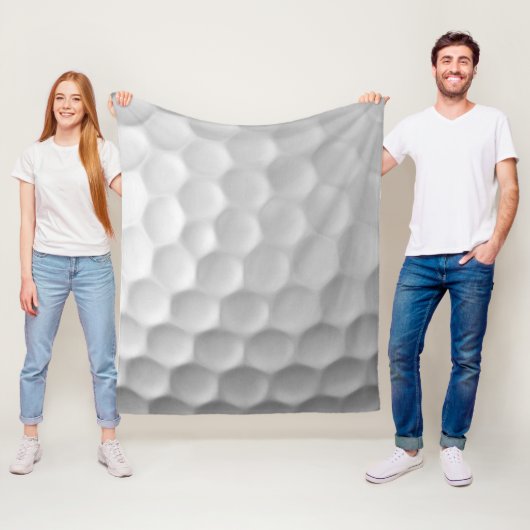 Couverture Polaire Texture de balle de golf blanche gaufree (En situation)