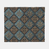 Couverture Polaire Texture de bronze avec motif de sculpture. (Devant (Horizontal))
