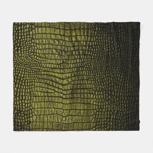 Couverture Polaire Texture de crocodile foncé de luxe (Devant (Horizontal))