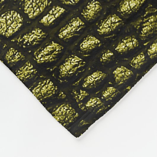Couverture Polaire Texture de crocodile foncé de luxe (Coin)