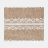 Couverture Polaire Texture de dentelle blanche Brown (Devant (Horizontal))