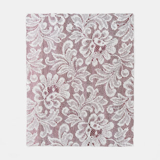 Couverture Polaire Texture de dentelle d'élégance blanche avec bea sa
