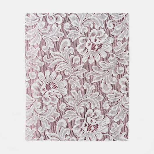 Couverture Polaire Texture de dentelle d'élégance blanche avec bea sa (Devant)