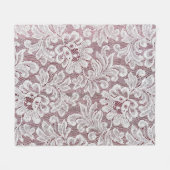 Couverture Polaire Texture de dentelle d'élégance blanche avec bea sa (Devant (Horizontal))