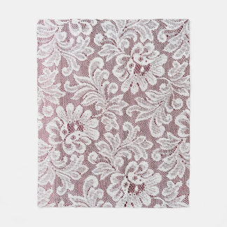 Couverture Polaire Texture de dentelle d'élégance blanche avec bea sa