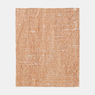 Couverture Polaire Texture de fond en toile de lin marron