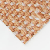 Couverture Polaire Texture de fond en toile de lin marron (Coin)