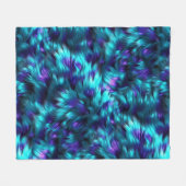 Couverture Polaire Texture de fourrure de monstre factice bleu et vio (Devant (Horizontal))