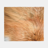 Couverture Polaire Texture de fourrure de renard rouge (Devant (Horizontal))