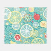 Couverture Polaire Texture de fruits, Arrière - plan vibrant. (Devant (Horizontal))