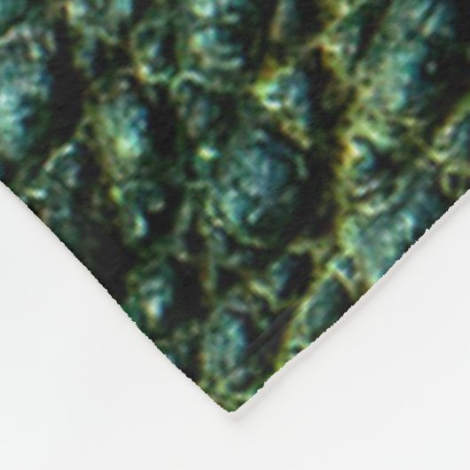Couverture Polaire Texture de la peau de l'alligator vert (Coin)