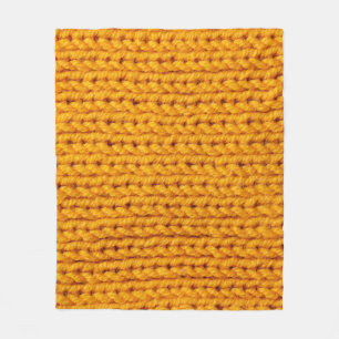 Couverture Polaire Texture de laine tricotée jaune arrière - plan mot