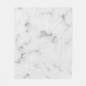 Couverture Polaire Texture de marbre blanc de luxe monogramme personn (Devant)