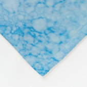 Couverture Polaire Texture de marbre bleu Abstrait (Coin)