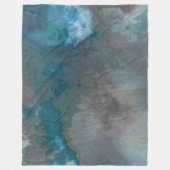 Couverture Polaire Texture de marbre bleu et gris (Devant)