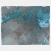 Couverture Polaire Texture de marbre bleu et gris (Devant (Horizontal))