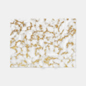 Couverture Polaire Texture de marbre d'aluminium d'or (Devant (Horizontal))