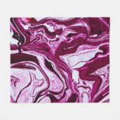 Couverture Polaire Texture de marbre magenta : Art Abstrait des fluid (Devant (Horizontal))
