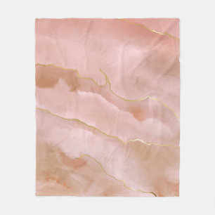 Couverture Polaire Texture de marbre rose