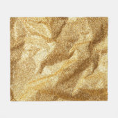 Couverture Polaire Texture de papier ridée or abstrait arrière - plan (Devant (Horizontal))