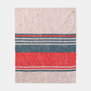 Couverture Polaire Texture de tricot lin avec rayures d'impression ro