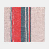 Couverture Polaire Texture de tricot lin avec rayures d'impression ro (Devant (Horizontal))