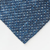 Couverture Polaire Texture des jeans en denim bleu (Coin)