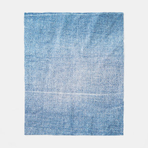 Couverture Polaire Texture des jeans en denim bleu