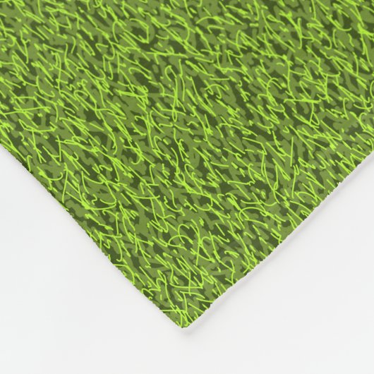 Couverture Polaire Texture d'herbe verte (Coin)