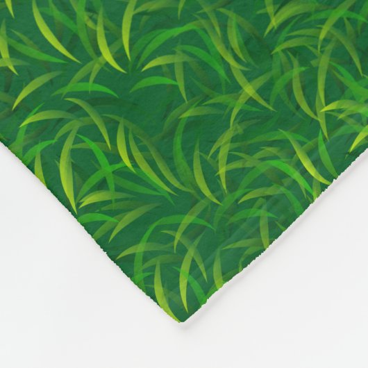 Couverture Polaire Texture d'herbe verte (Coin)