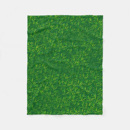 Couverture Polaire Texture d'herbe verte (Devant)