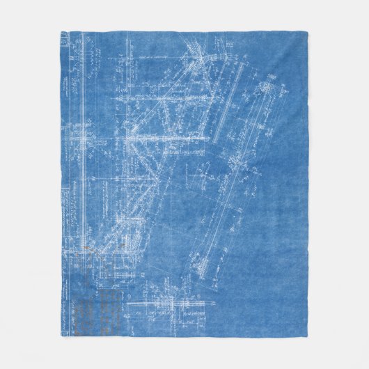 Couverture Polaire texture du plan architecture motif construction bl (Devant)