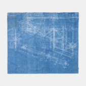Couverture Polaire texture du plan architecture motif construction bl (Devant (Horizontal))