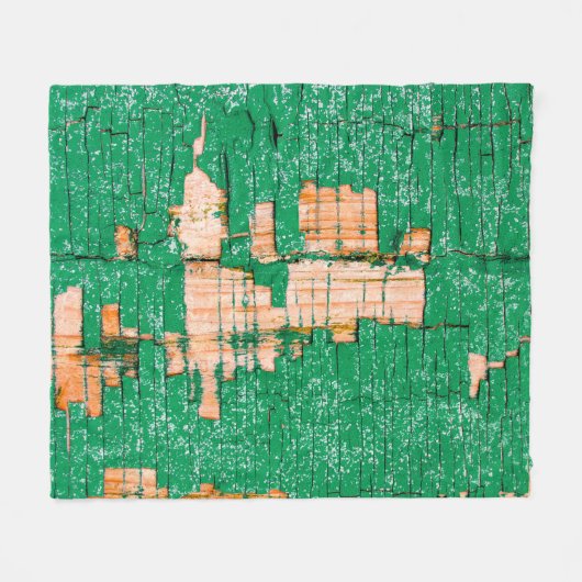 Couverture Polaire Texture d'une vieille clôture en bois avec peintur (Devant (Horizontal))