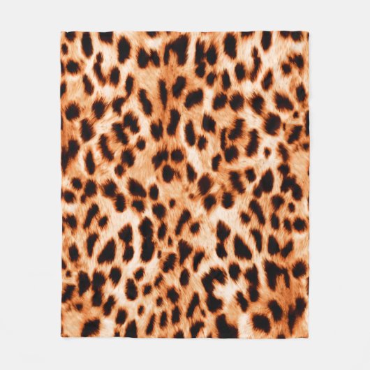 Couverture Polaire texture Empreinte de léopard (Devant)
