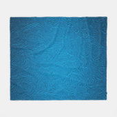 Couverture Polaire Texture en cuir bleu (Devant (Horizontal))