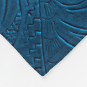 Couverture Polaire Texture en cuir bleu (Coin)