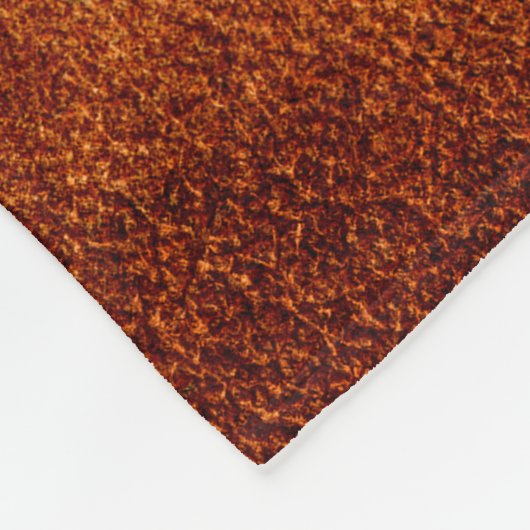 Couverture Polaire texture en cuir Brown (Coin)