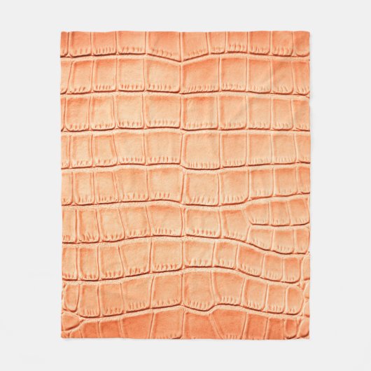 Couverture Polaire Texture en cuir de crocodile brun clair (Devant)