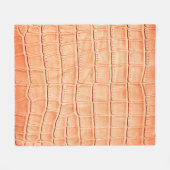 Couverture Polaire Texture en cuir de crocodile brun clair (Devant (Horizontal))