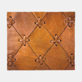 Couverture Polaire Texture en cuir, détails de selvage naturel. (Devant (Horizontal))