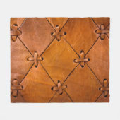 Couverture Polaire Texture en cuir, détails de selvage naturel. (Devant (Horizontal))