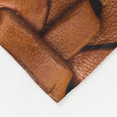 Couverture Polaire Texture en cuir, détails de selvage naturel. (Coin)