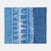 Couverture Polaire Texture en jean bleu (Devant (Horizontal))